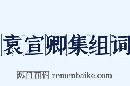 袁宣卿集组词是什么意思的图片